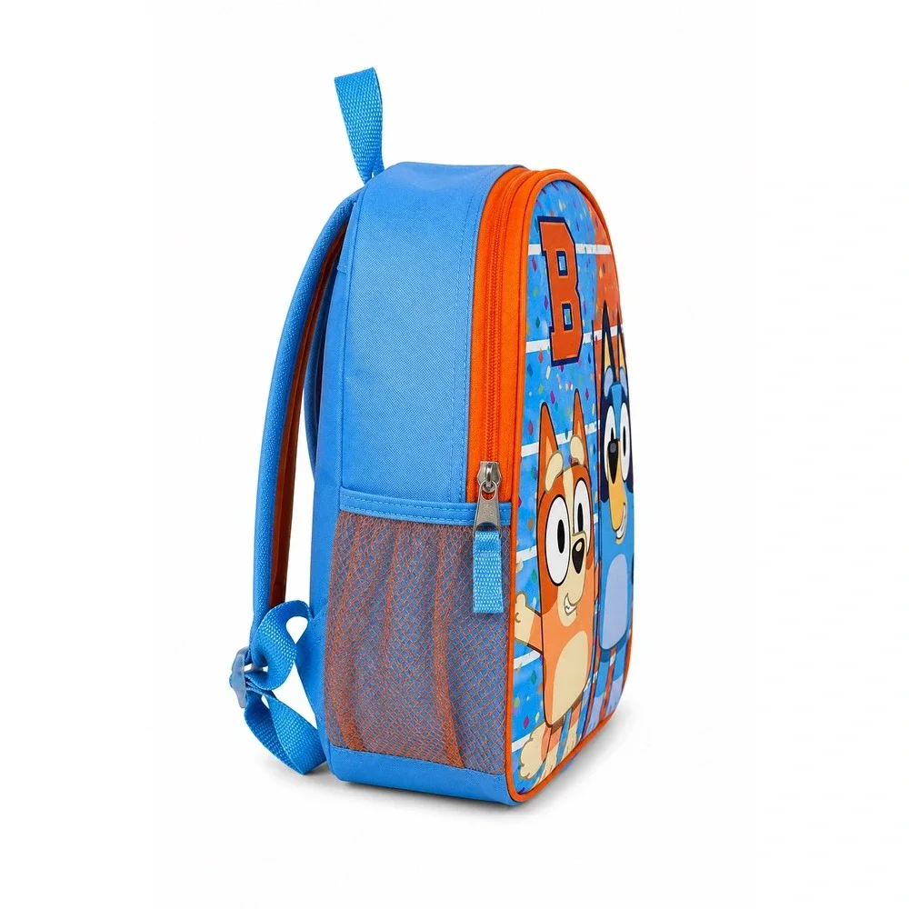 Bluey Bingo Kids Backpack School Bag‎ NWT Toddler Preschool Blue Orange 18